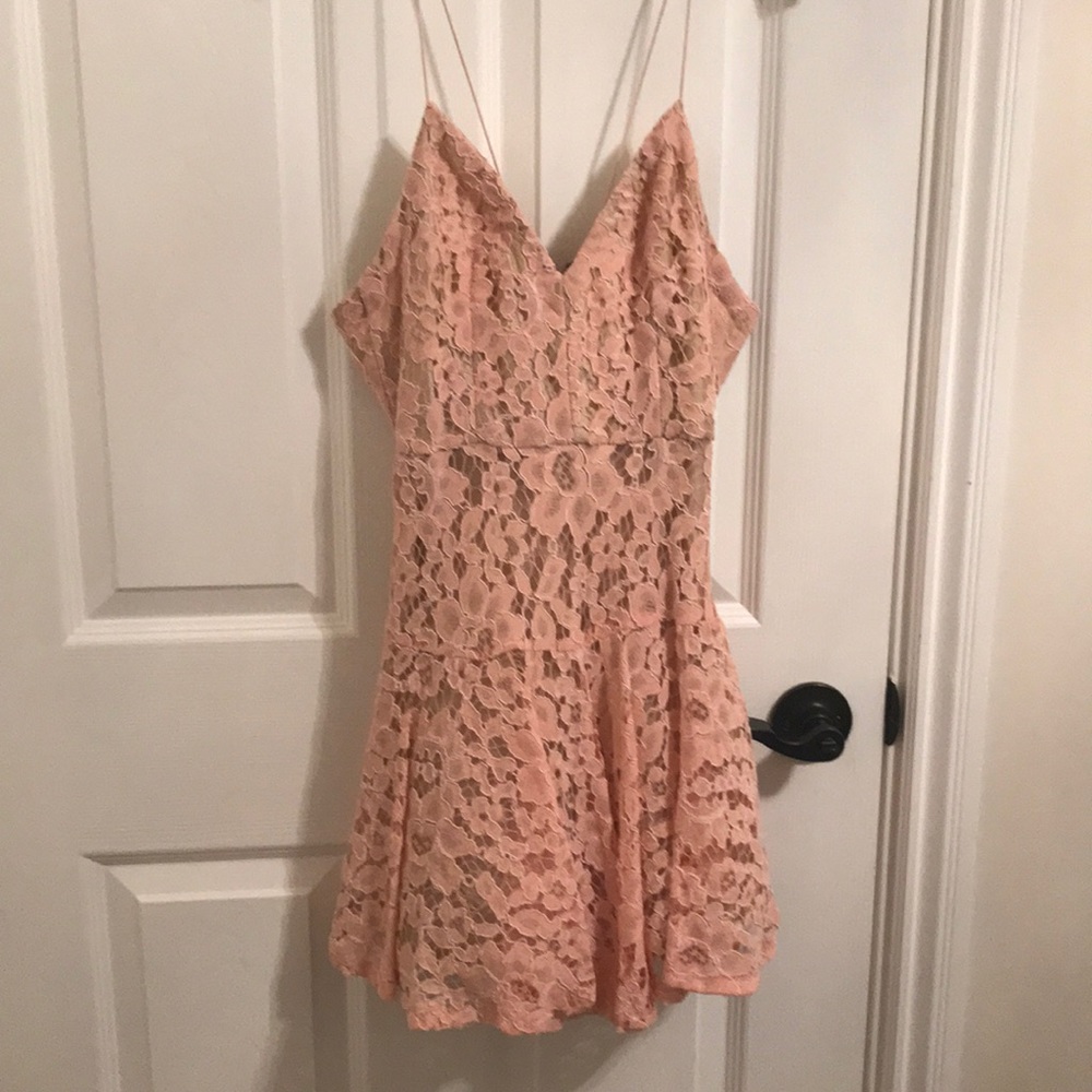 MAUVE/PINK LACE DRESS